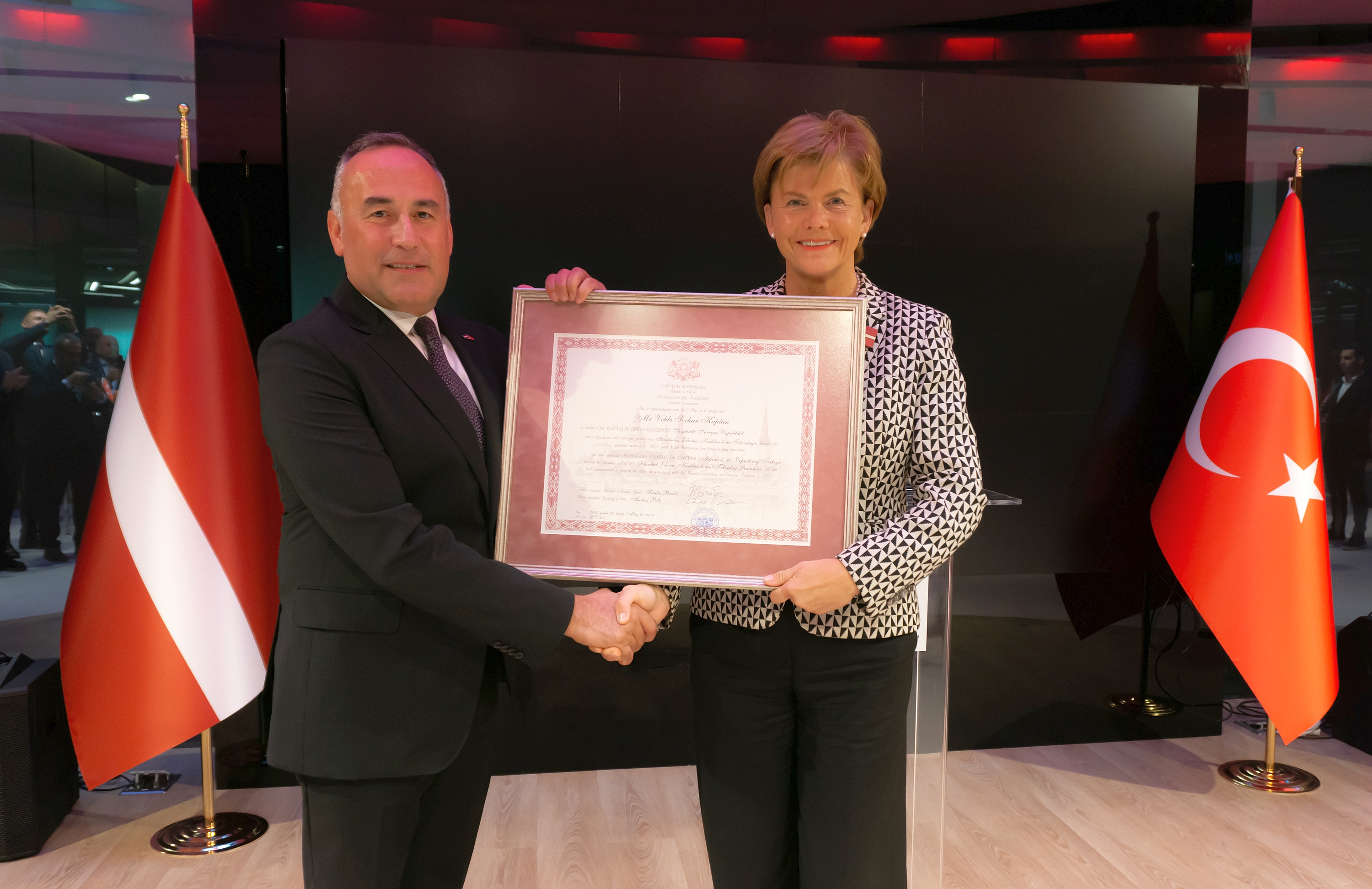 Serkan Kaptan appointed Honorary Consul of the Latvian Republic in Istanbul